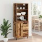 vidaXL Highboard 2 τμχ. Παλιό Ξύλο 69,5 x 32,5 x 180 εκ