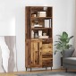 vidaXL Highboard 2 τμχ. Παλιό Ξύλο 69,5 x 32,5 x 180 εκ