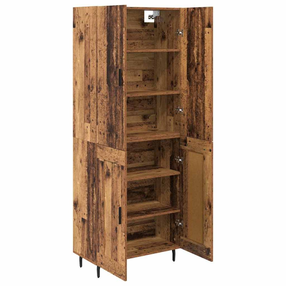 vidaXL Highboard 2 τμχ. Παλιό Ξύλο 69,5 x 34 x 180 εκ.