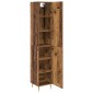 vidaXL Highboard 2 τμχ. Παλιό Ξύλο 34,5 x 34 x 180 εκ.