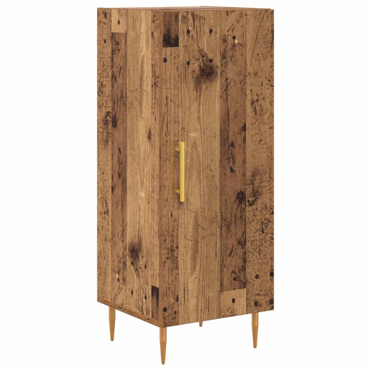 vidaXL Highboard 2 τμχ. Παλιό Ξύλο 34,5 x 34 x 180 εκ.