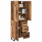 vidaXL Highboard 2 τμχ. Παλιό Ξύλο 69,5 x 34 x 180 εκ.