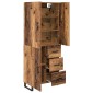 vidaXL Highboard 2 τμχ. Παλιό Ξύλο 69,5 x 34 x 180 εκ.
