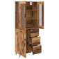 vidaXL Highboard 2 τμχ. Παλιό Ξύλο 69,5 x 34 x 180 εκ.