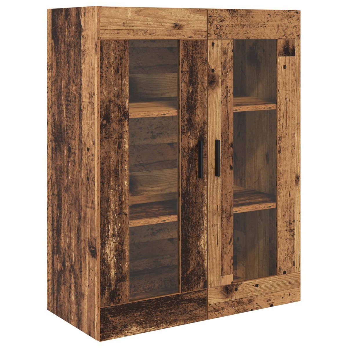 vidaXL Highboard 2 τμχ. Παλιό Ξύλο 69,5 x 34 x 180 εκ.