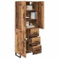 vidaXL Highboard 2 τμχ. Παλιό Ξύλο 69,5 x 34 x 180 εκ.