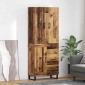 vidaXL Highboard 2 τμχ. Παλιό Ξύλο 69,5 x 34 x 180 εκ.
