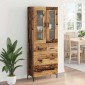 vidaXL Highboard 2 τμχ. Παλιό ξύλο 69,5 x 34 x 180 εκ.