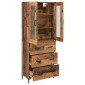 vidaXL Highboard 2 τμχ. Παλιό ξύλο 69,5 x 34 x 180 εκ.