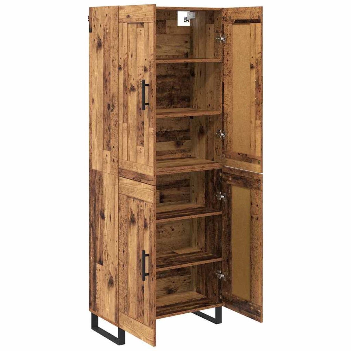vidaXL Highboard 2 τμχ. Παλιό ξύλο 69,5 x 34 x 180 εκ.