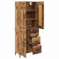 vidaXL Highboard 2 τμχ. Παλιό Ξύλο 69,5 x 34 x 180 εκ.