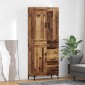 vidaXL Highboard 2 τμχ. Παλιό Ξύλο 69,5 x 34 x 180 εκ.