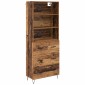 vidaXL Highboard 2 τμχ. Παλιό ξύλο 69,5 x 34 x 180 εκ.