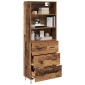 vidaXL Highboard 2 τμχ. Παλιό ξύλο 69,5 x 34 x 180 εκ.