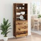 vidaXL Highboard 2 τμχ. Παλιό ξύλο 69,5 x 34 x 180 εκ.