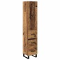vidaXL Highboard Παλιό Ξύλο 34,5 x 34 x 180 εκ. Επεξεργασμένο Ξύλο