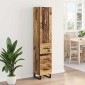 vidaXL Highboard Παλιό Ξύλο 34,5 x 34 x 180 εκ. Επεξεργασμένο Ξύλο