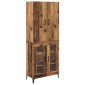 vidaXL Highboard Παλιό Ξύλο 69,5 x 34 x 180 εκ. Επεξεργασμένο Ξύλο
