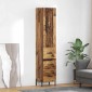 vidaXL Highboard Παλιό Ξύλο 34,5 x 34 x 180 εκ. Επεξεργασμένο Ξύλο