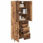 vidaXL Highboard 2 τμχ. Παλιό Ξύλο 69,5 x 34 x 180 εκ.