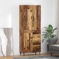 vidaXL Highboard 2 τμχ. Παλιό Ξύλο 69,5 x 34 x 180 εκ.