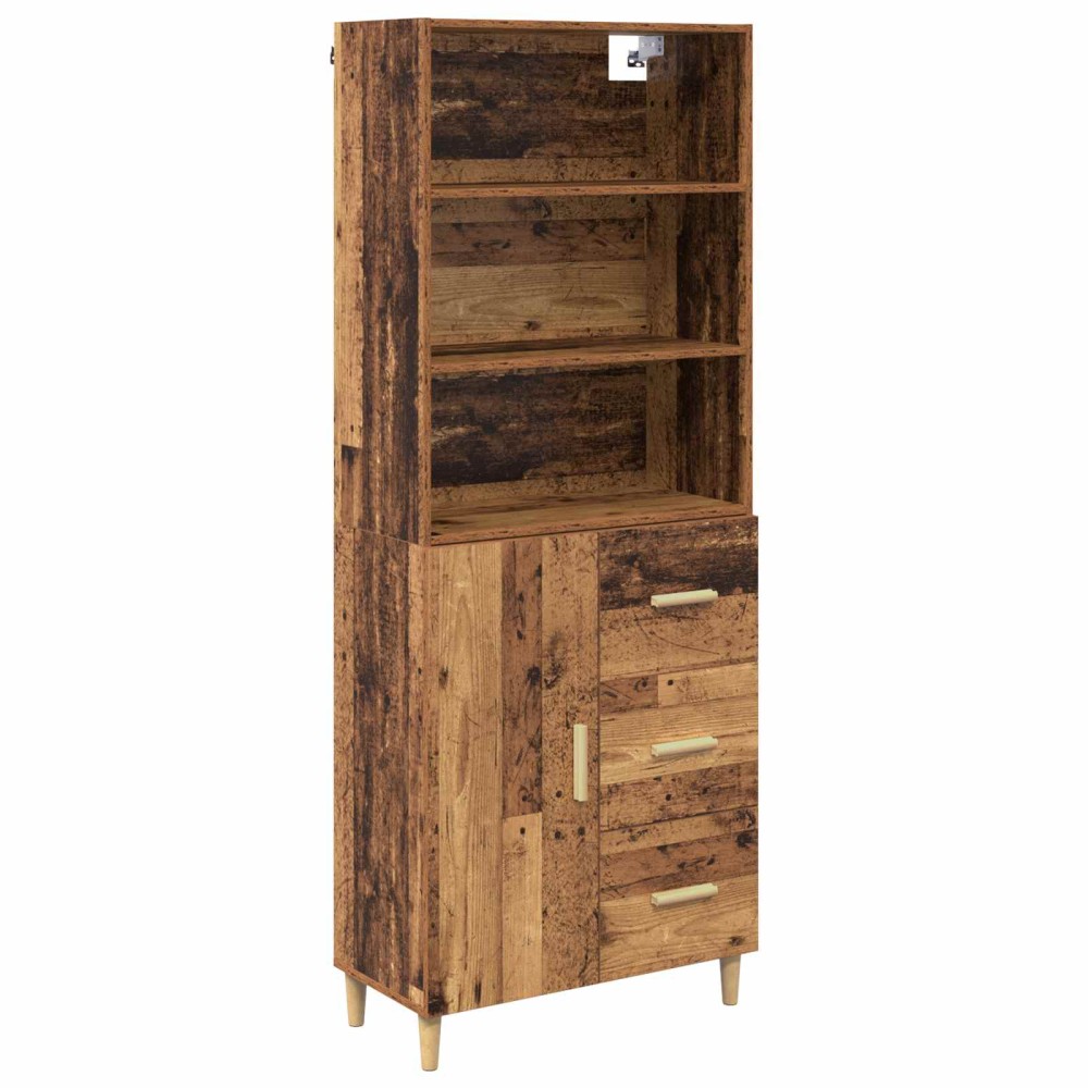 vidaXL Highboard Παλιό Ξύλο 69,5 x 32,5 x 180 εκ Επεξεργασμένο Ξύλο