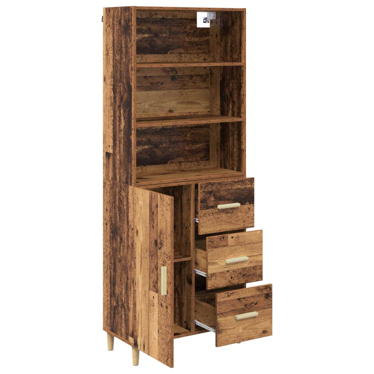 vidaXL Highboard Παλιό Ξύλο 69,5 x 32,5 x 180 εκ Επεξεργασμένο Ξύλο