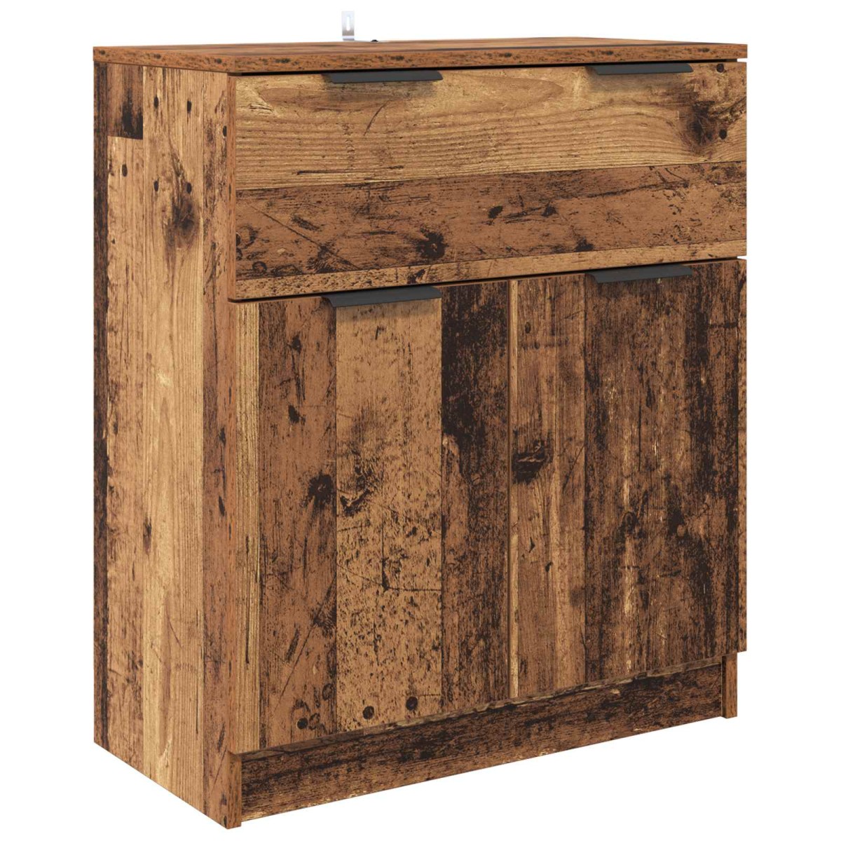 vidaXL Πλαϊνό γραφείο 3 τμχ. Παλιό Ξύλο 120 x 30 x 70 cm