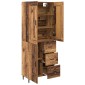 vidaXL Highboard 2 τμχ. Παλιό ξύλο 69,5 x 34 x 180 εκ.