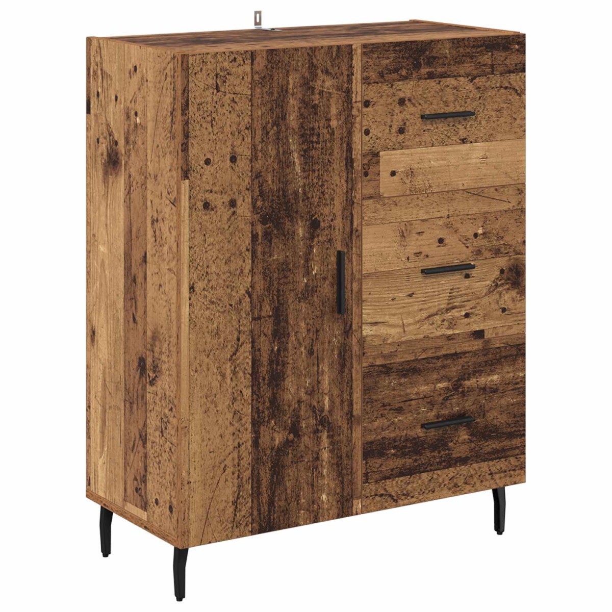 vidaXL Highboard 2 τμχ. Παλιό ξύλο 69,5 x 34 x 180 εκ.