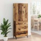 vidaXL Highboard Παλιό Ξύλο 69,5 x 34 x 180 εκ. Επεξεργασμένο Ξύλο