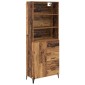 vidaXL Highboard Παλιό Ξύλο 69,5 x 34 x 180 εκ. Επεξεργασμένο Ξύλο