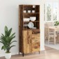 vidaXL Highboard Παλιό Ξύλο 69,5 x 34 x 180 εκ. Επεξεργασμένο Ξύλο