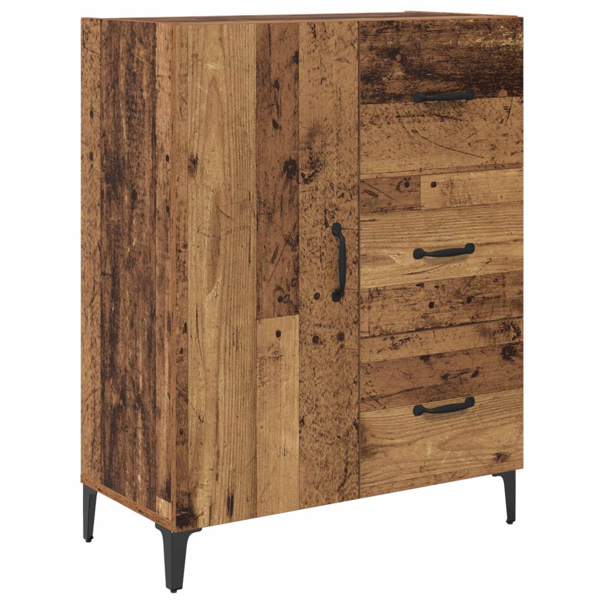 vidaXL Highboard Παλιό Ξύλο 69,5 x 34 x 180 εκ. Επεξεργασμένο Ξύλο