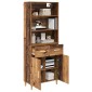 vidaXL Highboard Παλιό Ξύλο 69,5 x 32,5 x 180 εκ Επεξεργασμένο Ξύλο