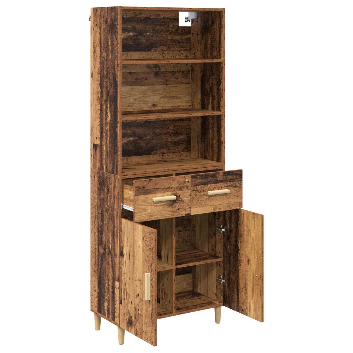 vidaXL Highboard Παλιό Ξύλο 69,5 x 32,5 x 180 εκ Επεξεργασμένο Ξύλο