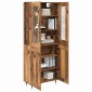 vidaXL Highboard 2 τμχ. Παλιό ξύλο 69,5 x 34 x 180 εκ.