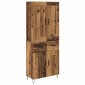 vidaXL Highboard Παλιό Ξύλο 69,5 x 34 x 180 εκ. Επεξεργασμένο Ξύλο