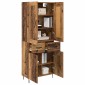 vidaXL Highboard Παλιό Ξύλο 69,5 x 34 x 180 εκ. Επεξεργασμένο Ξύλο