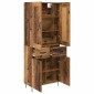 vidaXL Highboard Παλιό Ξύλο 69,5 x 34 x 180 εκ. Επεξεργασμένο Ξύλο