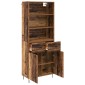 vidaXL Highboard 2 τμχ. Παλιό ξύλο 69,5 x 34 x 180 εκ.