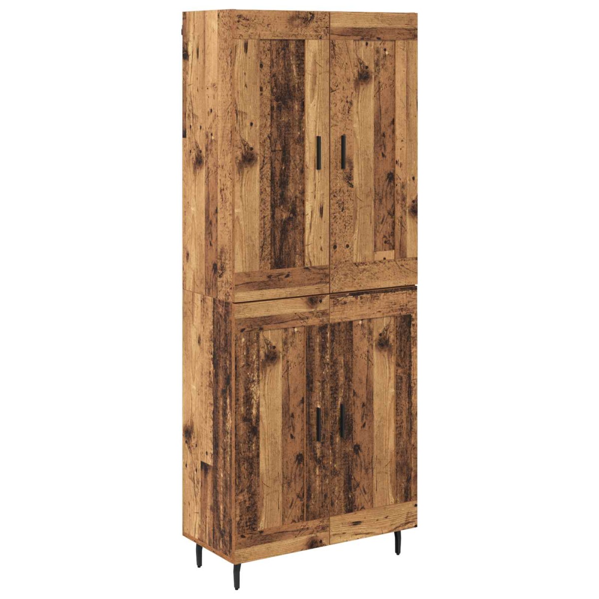 vidaXL Highboard 2 τμχ. Παλιό ξύλο 69,5 x 34 x 180 εκ.