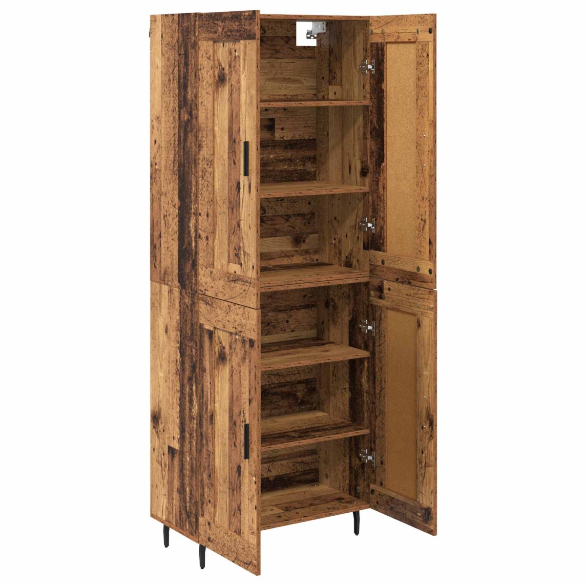 vidaXL Highboard 2 τμχ. Παλιό ξύλο 69,5 x 34 x 180 εκ.
