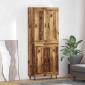 vidaXL Highboard 2 τμχ. Παλιό ξύλο 69,5 x 34 x 180 εκ.