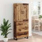vidaXL Highboard 2 τμχ. Παλιό ξύλο 69,5 x 34 x 180 εκ.