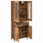 vidaXL Highboard 2 τμχ. Παλιό ξύλο 69,5 x 34 x 180 εκ.