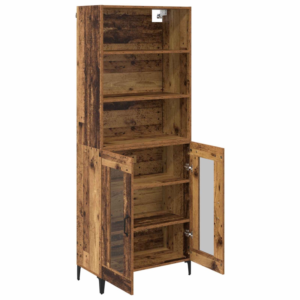 vidaXL Highboard Παλιό Ξύλο 69,5 x 34 x 180 εκ. Επεξεργασμένο Ξύλο