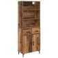 vidaXL Highboard Παλιό ξύλο 69,5 x 34 x 180 εκ. Επεξεργασμένο Ξύλο