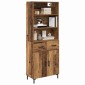 vidaXL Highboard Παλιό ξύλο 69,5 x 34 x 180 εκ. Επεξεργασμένο Ξύλο