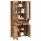 vidaXL Highboard Παλιό Ξύλο 69,5 x 34 x 180 εκ. Επεξεργασμένο Ξύλο